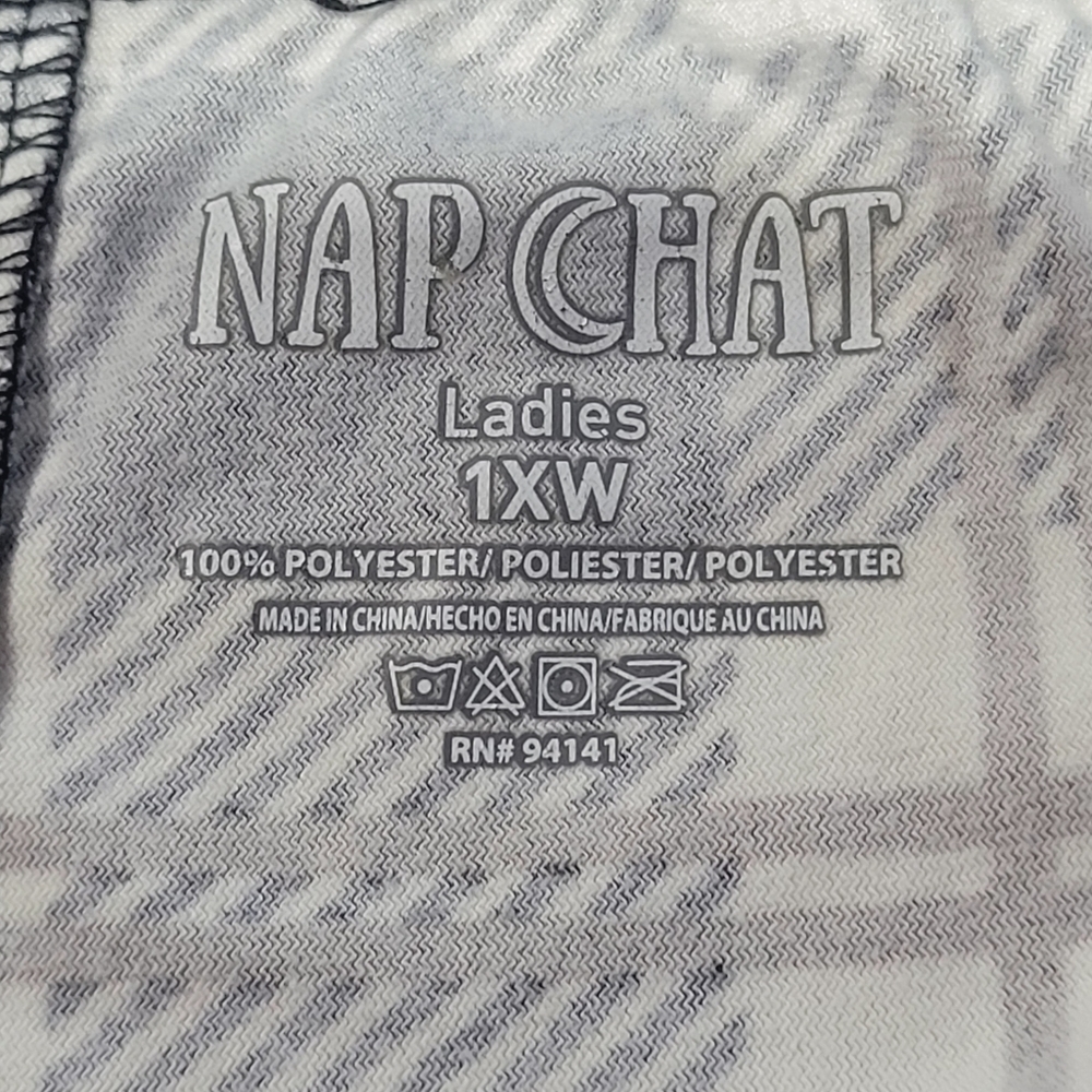 1X Black White Checkered Pajamas Contemporary Minimalist - Picture 4 of 4